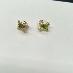 Betsy Johnson, jungle book, frog stud earrings